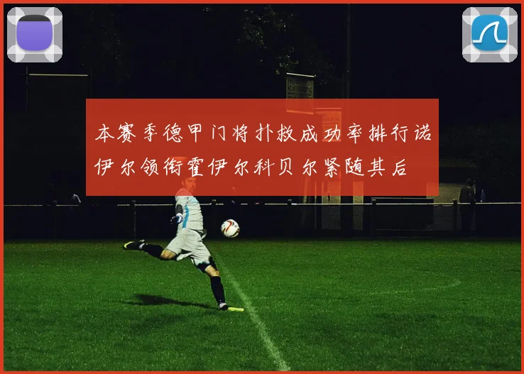 本赛季德甲门将扑救成功率排行诺伊尔领衔霍伊尔科贝尔紧随其后